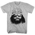 Macho Man-Face-Gray Heather Adult S/S Tshirt - Coastline Mall