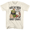 Macho Man-Oh Yeah!-Natural Adult S/S Tshirt - Coastline Mall