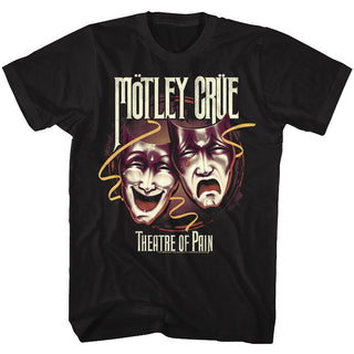 Motley Crue - Theatre Of Pain Logo Black Short Sleeve Adult Soft Slim Fit Unisex Jersey T-Shirt tee - Coastline Mall