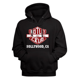 Motley Crue - Crue Sign Logo Black Long Sleeve Pullover Adult Hoodie - Coastline Mall