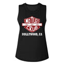 Motley Crue - Crue Sign Logo Black Ladies Muscle Tank T-Shirt tee - Coastline Mall