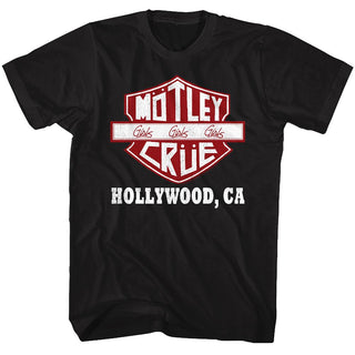 Motley Crue - Crue Sign Logo Black Short Sleeve Adult Soft Slim Fit Unisex Jersey T-Shirt tee - Coastline Mall