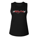 Motley Crue - Red & White Logo Black Ladies Muscle Tank T-Shirt tee - Coastline Mall