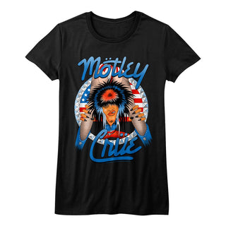 Motley Crue - Legs Logo Black Short Sleeve Ladies T-Shirt tee - Coastline Mall