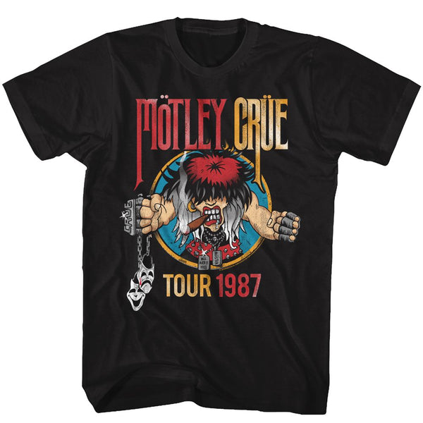 Motley Crue - Tour 1987 Logo Black Short Sleeve Adult Soft Slim Fit Unisex Jersey T-Shirt tee - Coastline Mall