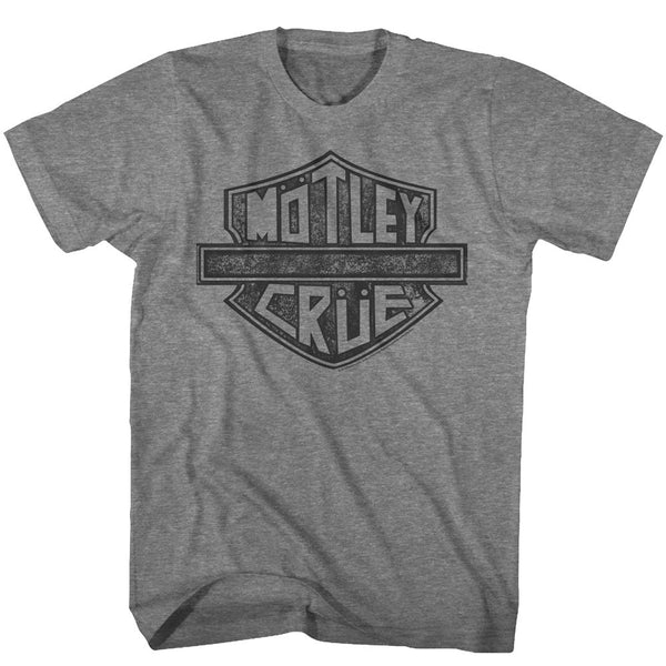Motley Crue - MC Sign Redux Logo Graphite Heather Short Sleeve Adult Soft Slim Fit Unisex Jersey T-Shirt tee - Coastline Mall