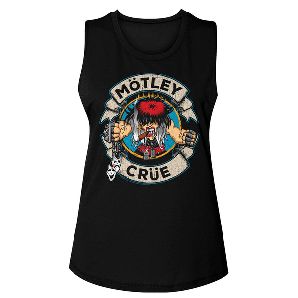 Motley Crue - MotleyCrue Logo Black Ladies Muscle Tank T-Shirt tee - Coastline Mall