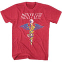Motley Crue - Bad Print Logo Cherry Heather Short Sleeve Adult T-Shirt tee  - Coastline Mall