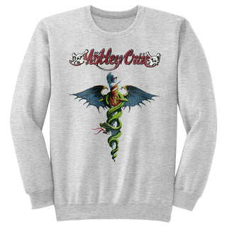 Motley Crue-Drfeelgood-Gray Heather Adult L/S Sweatshirt | Clothing, Shoes & Accessories:Men's Clothing:T-Shirts - Coastline Mall