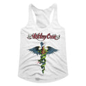 Motley Crue - Dr. Feelgood Logo White Ladies Racerback T-Shirt tee - Coastline Mall