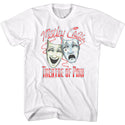 Motley Crue - Dotty Masks Logo White Short Sleeve Adult Soft Slim Fit Unisex Jersey T-Shirt tee - Coastline Mall