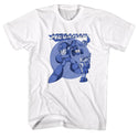 Mega Man-Megablues-White Adult S/S Tshirt - Coastline Mall