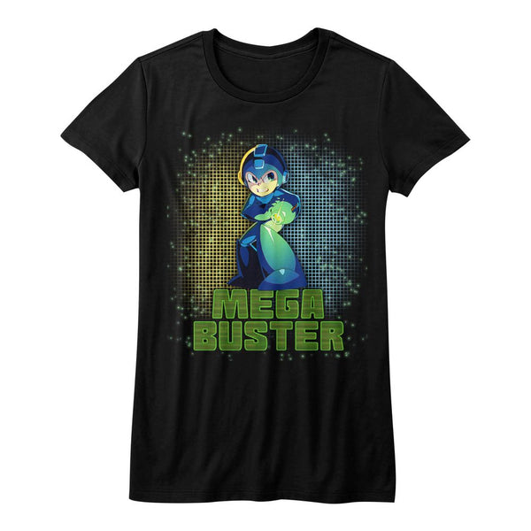 Mega Man-Mega Buster-Black Ladies S/S Tshirt - Coastline Mall