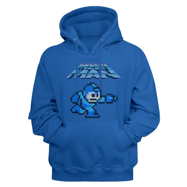 Mega Man - Mega Gunner | Royal L/S Pullover Adult Hoodie - Coastline Mall