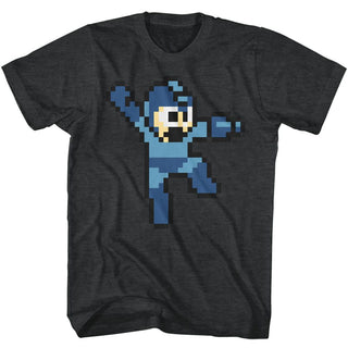 Mega Man-Jumpman-Black Heather Adult S/S Tshirt - Coastline Mall