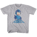 Mega Man-Right On-Gray Heather Toddler-Youth S/S Tshirt - Coastline Mall