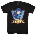 Mega Man-Megagrid-Black Adult S/S Tshirt - Coastline Mall