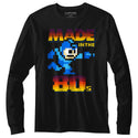 Mega Man-Madeinthe80s-Black Adult L/S Tshirt - Coastline Mall