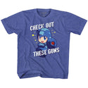 Mega Man-Check It Out-Vintage Royal Toddler-Youth S/S Tshirt - Coastline Mall