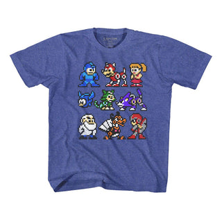 Mega Man-The Cast-Vintage Royal Toddler-Youth S/S Tshirt - Coastline Mall