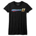 Mega Man-Mega Logo-Black Ladies S/S Tshirt - Coastline Mall