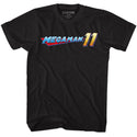 Mega Man-Mega Logo-Black Adult S/S Tshirt - Coastline Mall
