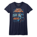 Mega Man-Graphic Blu Bomber-Navy Ladies S/S Tshirt - Coastline Mall
