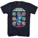 Mega Man-Mm2 Crew-Navy Adult S/S Tshirt - Coastline Mall