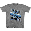 Mega Man-Blue Bomber Stripes-Graphite Heather Toddler-Youth S/S Tshirt - Coastline Mall