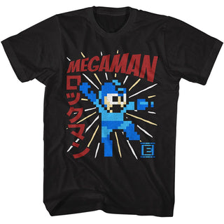 Mega Man - Megaman Energy Booster | Black S/S Adult T-Shirt | Clothing, Shoes & Accessories:Adult Unisex Clothing:T-Shirts - Coastline Mall