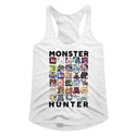 Monster Hunter-Let's Hunt!-White Ladies Racerback - Coastline Mall