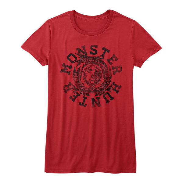 Monster Hunter-Mh Circle-Red Ladies S/S Tshirt - Coastline Mall