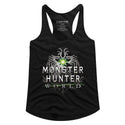 Monster Hunter-Mhw Logo-Black Ladies Racerback - Coastline Mall