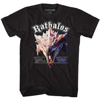 Monster Hunter-Ratholos-Black Adult S/S Tshirt - Coastline Mall