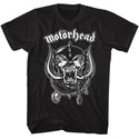 Motorhead-Motorhead Snaggletooth And Logo-Black Adult S/S Tshirt