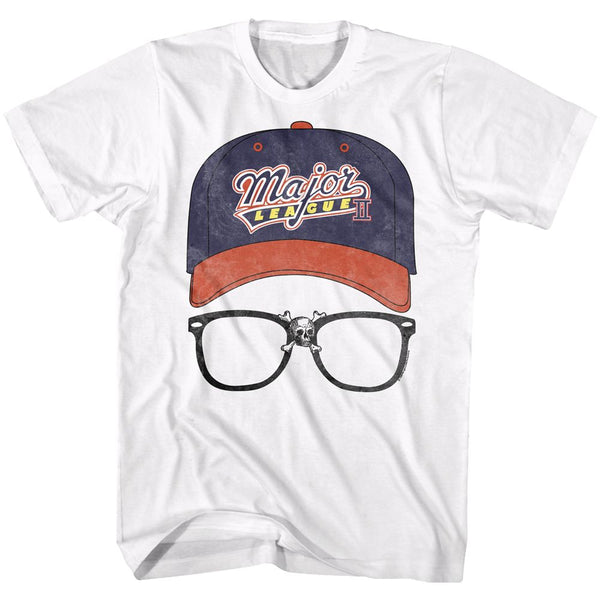 Major League-Logocap-White Adult S/S Tshirt - Coastline Mall