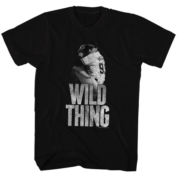 Major League-Wild Thing-Black Adult S/S Tshirt - Coastline Mall