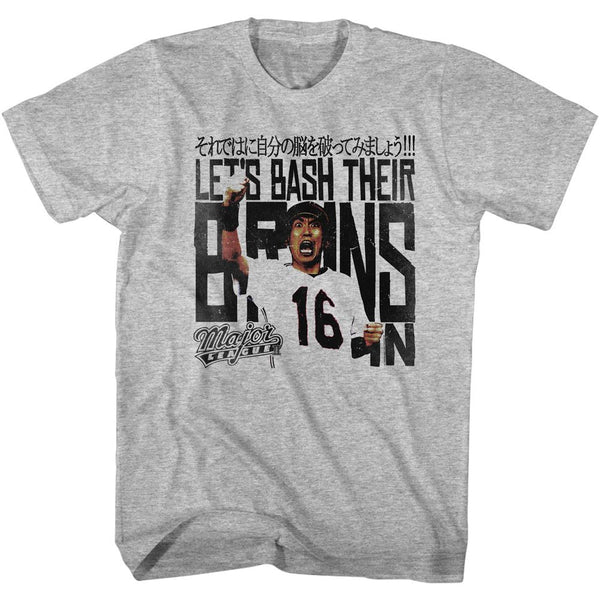 Major League-Tatakimashou!!!-Gray Heather Adult S/S Tshirt - Coastline Mall