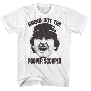 Major League-Scooper-White Adult S/S Tshirt - Coastline Mall