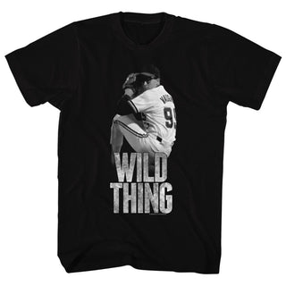 Major League-Wild Thing-Black Adult S/S Tshirt - Coastline Mall