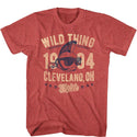 Major League-Vintage Wild Thing-Red Heather Adult S/S Tshirt - Coastline Mall