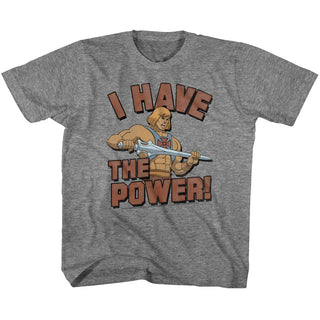 Masters Of The Universe-The Power!-Graphite Heather Toddler-Youth S/S Tshirt - Coastline Mall