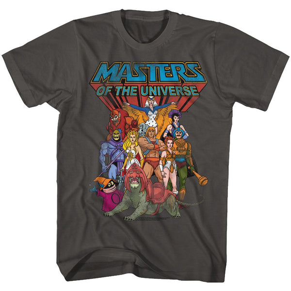 Masters Of The Universe-The Whole Gang-Smoke Adult S/S Tshirt - Coastline Mall