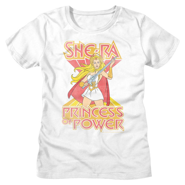 Masters Of The Universe-She-Rah-White Ladies S/S Tshirt - Coastline Mall