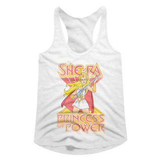 Masters Of The Universe-She Ra-White Ladies Racerback - Coastline Mall