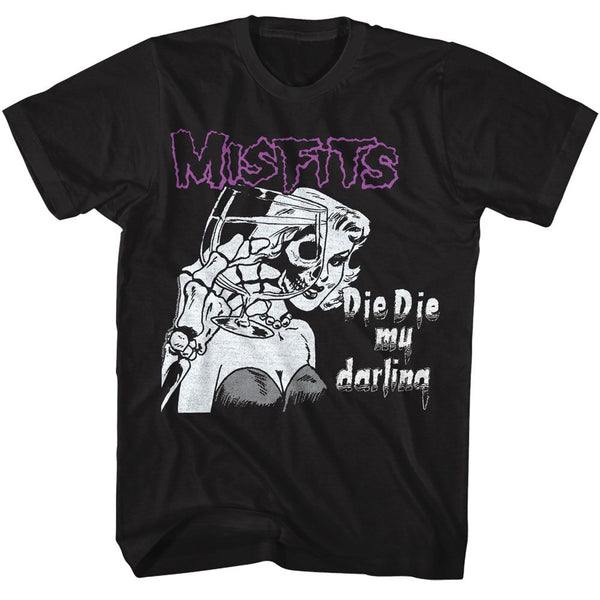 Misfits-Misfits Die Die-Black Adult S/S Tshirt