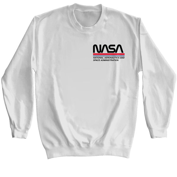 Nasa-Nasa Rwb Pocket-White Adult L/S Sweatshirt