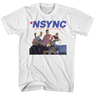 NSYNC-Want You Back-White Adult S/S Tshirt - Coastline Mall