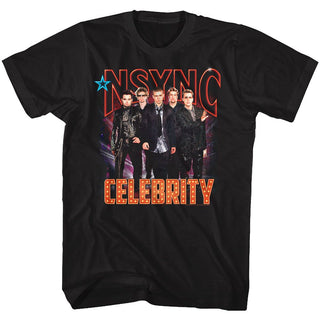 NSYNC-Celebrity-Black Adult S/S Tshirt - Coastline Mall