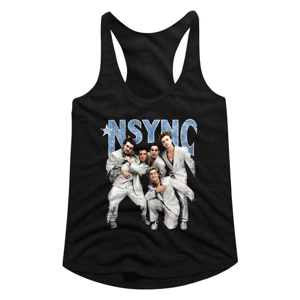 NSYNC-Strike A Pose-Black Ladies Racerback - Coastline Mall